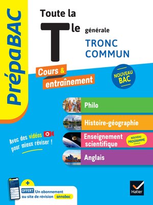 cover image of Prépabac--Toute la Tle générale (tronc commun)--Bac 2025 (toutes les matières)